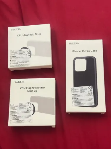 Capa e filtros CPL e ND TELESIN para iPhone 15 pro