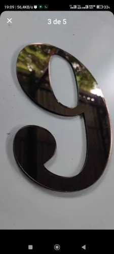 Letras residênciais de acrílico Rosé Gold