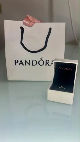 anel pandora coração vermelho tamanho 12