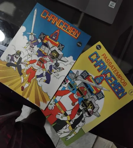 Livro de Atividades e Passatempo Changeman - Vols. 01 & 02 - Editora Ebal - Original 80's