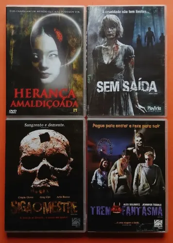 Dvd Herança Amaldiçoada + Sem Saída + Siga o Mestre + Trem Fantasma
