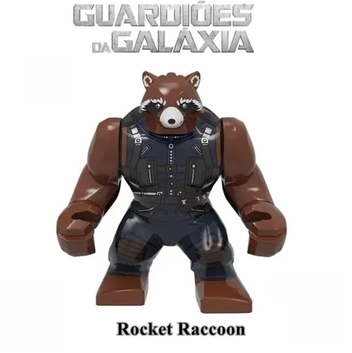 Rocket Racoon Guardiões da galáxia Big Figure Blocos de montar bonecos Star lord Drax