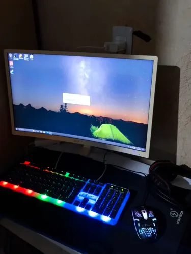 Computador Com monitor tela curva 75hz ddr4 com placa de vídeo
