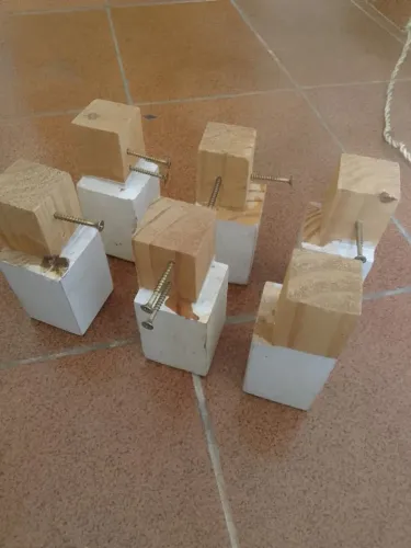 Conjunto pés de madeira pra móveis