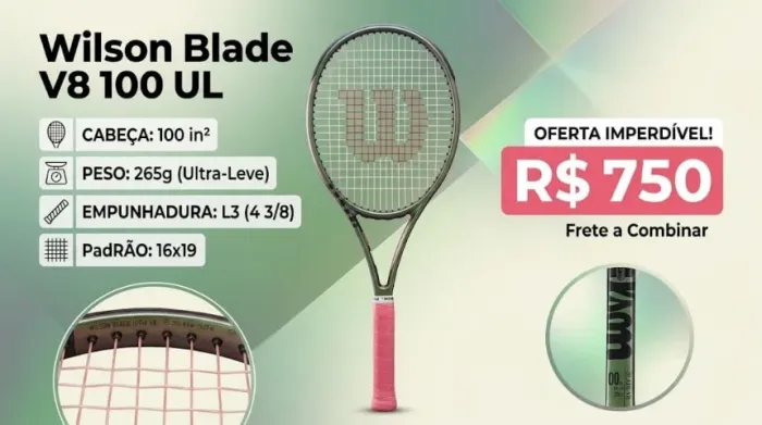 Raquete Wilson Blade V8 UL 100