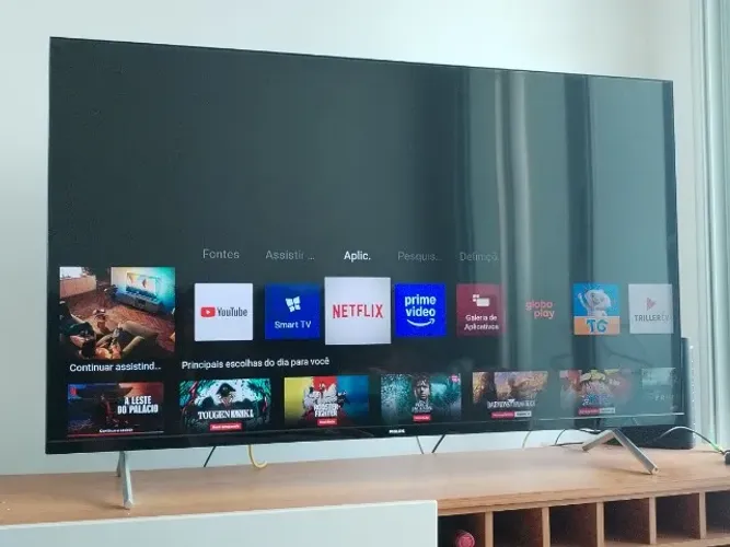 Smart TV Led 50" Philips 4K UHD HDR Wi-Fi Bluetooth Dolby vision Dolby atmos