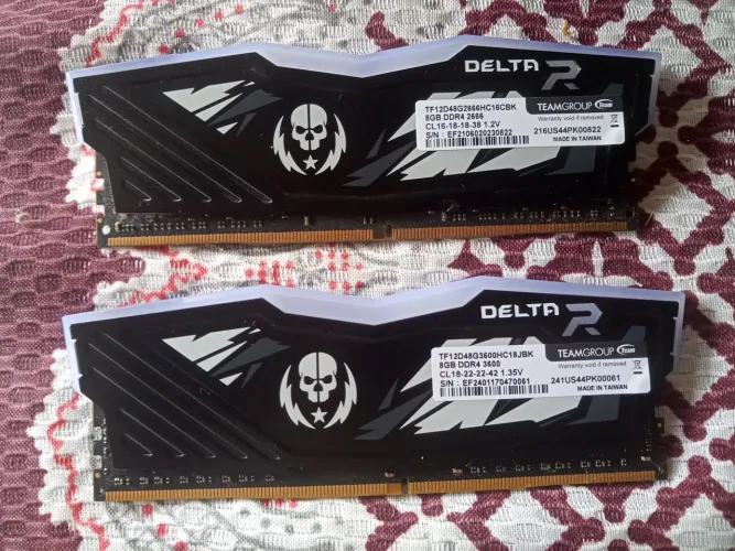 Memoria ram t force 16gb ddr4 (2x8) 2666mhz e 3600mhz