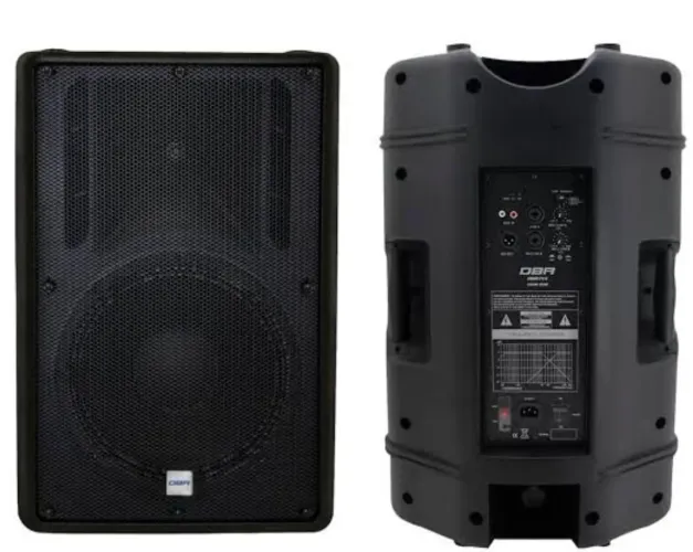 Par Caixas Ativas DBR 715A 15" 700W + Bags de Transporte (Estado de Novas!)