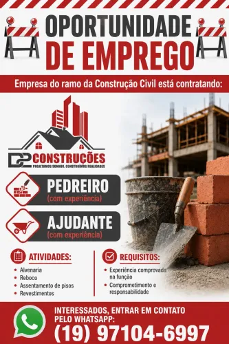 OPORTUNIDADE DE EMPREGO