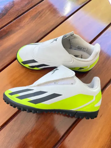 Chuteira Adidas X Crazyfast Club Society Infantil Tam. 27 Velcro