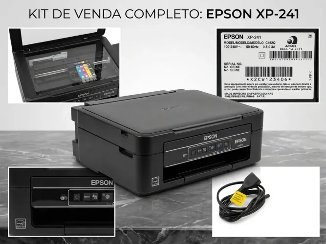 Impressora Multifuncional Epson XP-241 Wi-Fi - Funcionando100% | Liquido $
