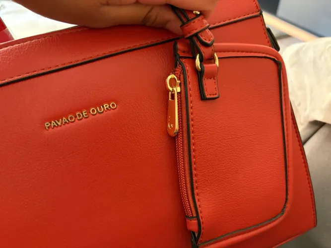 Bolsa Feminina Pavão de Ouro Original - Nova na Etiqueta (C/ Mini Pouch)