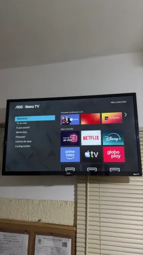 SMART TV AOC ROKU 32 POLEGADAS COM CONTROLE ORIGINAL