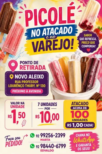 PICOLÉ NO ATACADO E NO VAREJO