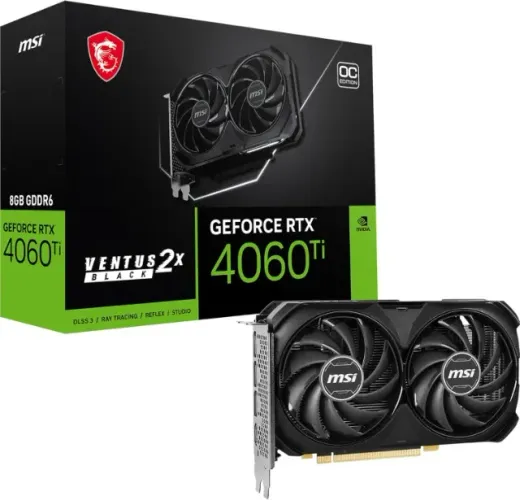 Placa de Video RTX 4060 TI 8GB GDDR6 128 Bits VENTUS 2X OC MSI 912-V515
