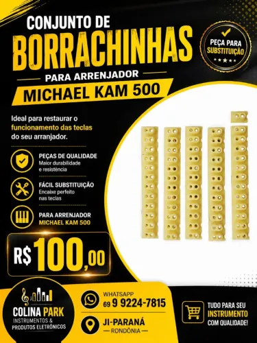 Conjunto de borrachinhas Sintetizador Michael Kam 500