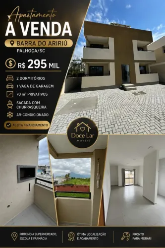 Imóvel para venda tem 70 metros quadrados com 2 quartos em Barra do Aririú - Palhoça - SC
