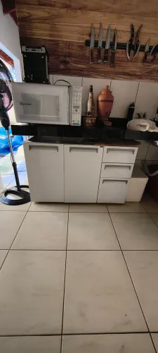 Balcão Gabinete de Cozinha Branco 2 Portas e 3 Gavetas - Muito Conservado