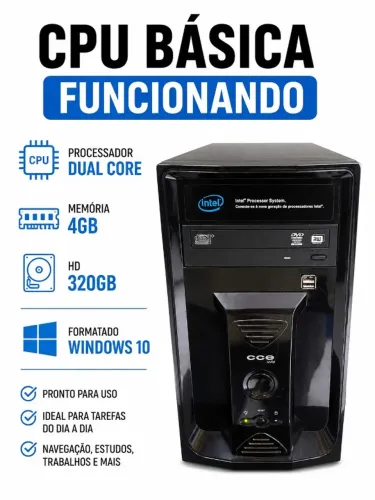 CPU Básica Dual Core Revisada Com Garantia!