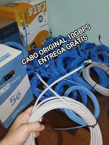 Cabo de rede internet Cat6/cat5e (ENTREGA GRÁTIS ) 3 5 10 15 20 25 30 35 40 METROS CAT.6
