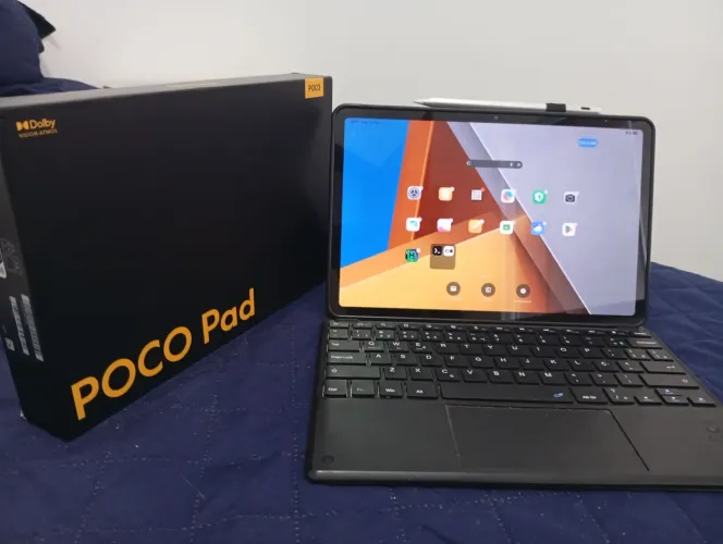 Tablet Xiaomi POCO Pad 12.1" 256GB 8GB RAM + Capa Teclado Touchpad + Caneta