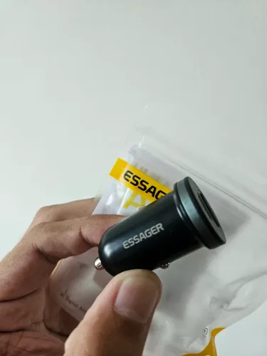 Carregador veicular turbo, essager 30w - novo!