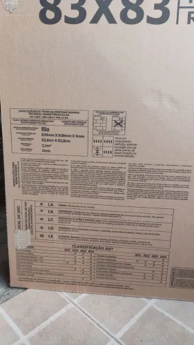 Porcelanato 83x83 Retificado Cinza Cimentício - Sobra de Obra - 6,9 m²