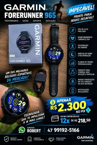 Relógio Garmin 965 Forerunner lindo