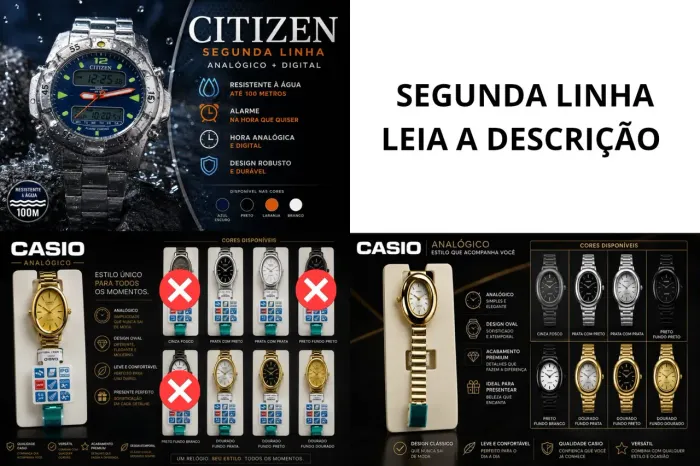 Citizen e Casio Segunda Linha (LEIA A DESCRIÇÃO PARA VALORES)