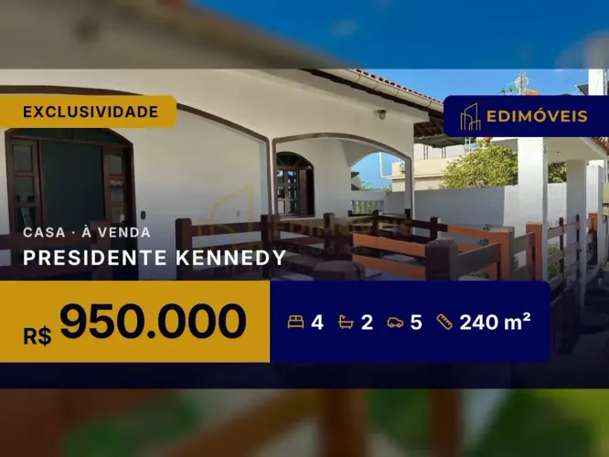 Casa única em Presidente Kennedy: aproveite o lote ao lado para novas ideias!