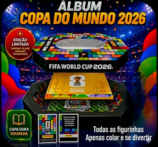 Box Estádio Copa do Mundo 2026 (EDIÇÃO LIMITADA) Numerada + todas as figurinhas 