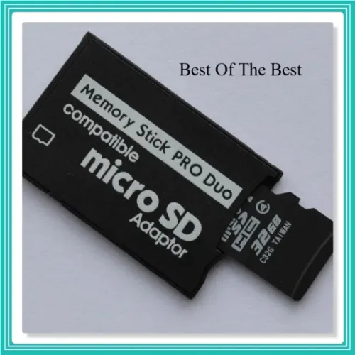Adaptador Memoria Pro Duo + micro 32GB Para Micro Sd Psp E Câmeras Sony