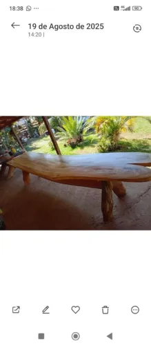 Mesa rústica para fazenda 4 metros 