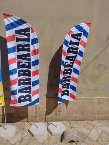 Wind banner de barbearia.