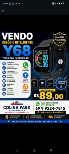 Relógio Inteligente Y68