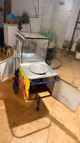Carrinho de Pipoca, Adaptado para vender frutas. 
