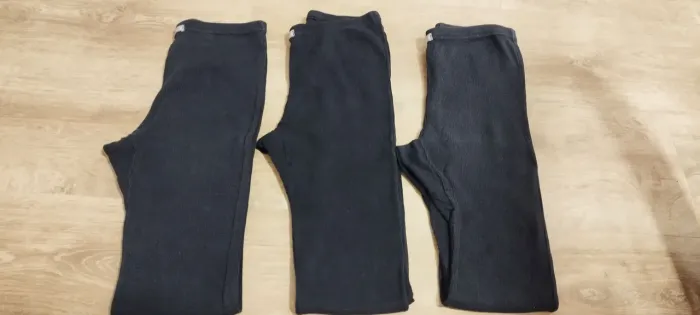 3 calças pijama canelada e puro algodão pretas Tam 8/10 