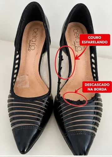 Scarpin Beira Rio Preto - Usado com Detalhes de Desgaste
