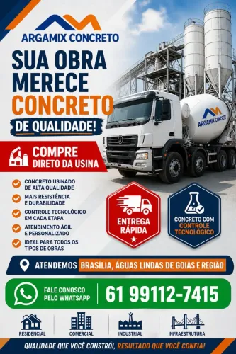 CONCRETO USINADO DIRETO DA USINA!