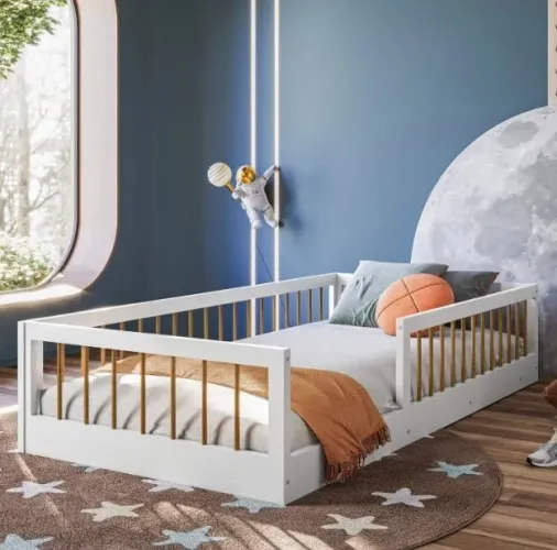 CAMA SOLTEIRO MONTESSORIANA ANA 195x100cm 100% MDF - Vellari Moveis