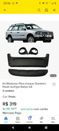Moldura dianteira da Parati surf ou gol rally 