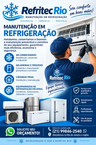 Manutenção de ar condicionado, geladeira, freezer