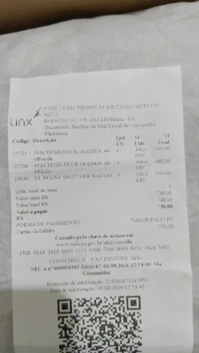 Tênis duck Gold novos