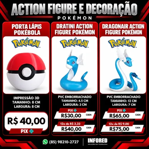 Action Figures e Decoração Pokémon
