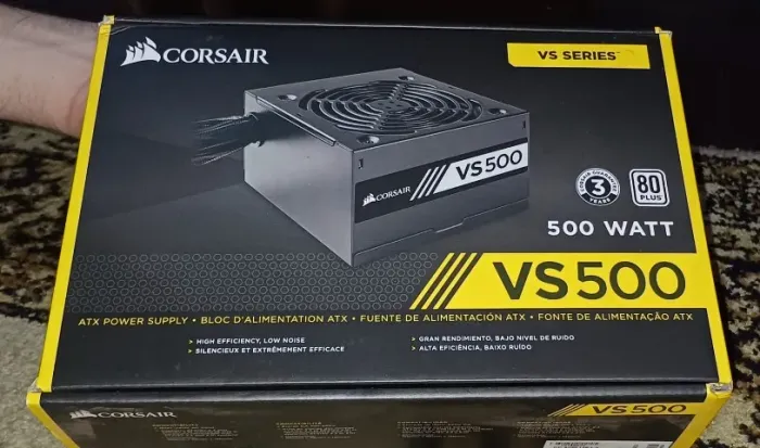 Fonte Corsair VS500 80+ White (Com caixa original) [500w]