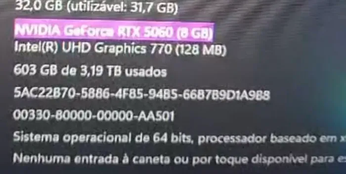 RTX 5060 pra trocar