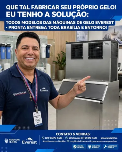 MÁQUINAS DE GELO EVEREST PRONTA ENTREGA BRASÍLIA E ENTORNO