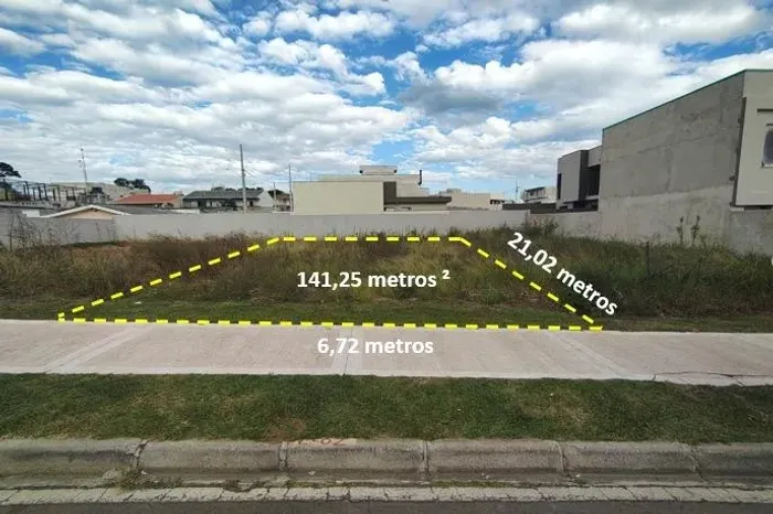 Terreno frente para RUA à venda com 141,25 metros quadrados no Capela Velha em ARAUCARIA