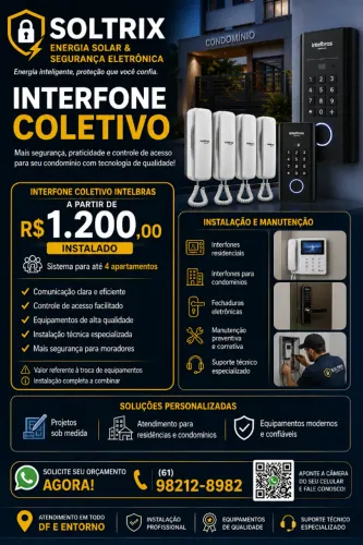 Interfone Coletivo e residencial em Promoção