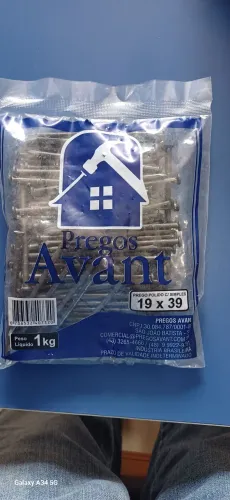 Prego 19x39 polido cabeça - Caixa com 20kg - Pronta entrega simples